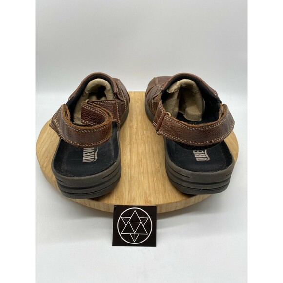 Drew Barcelona Brown Leather Fisherman Strap On Sandal Shoes Men's Size 13 W - Picture 4 of 12